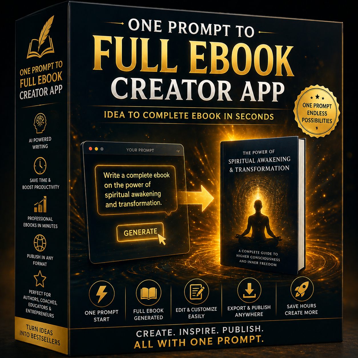 One Prompt to full Ebook Creator App