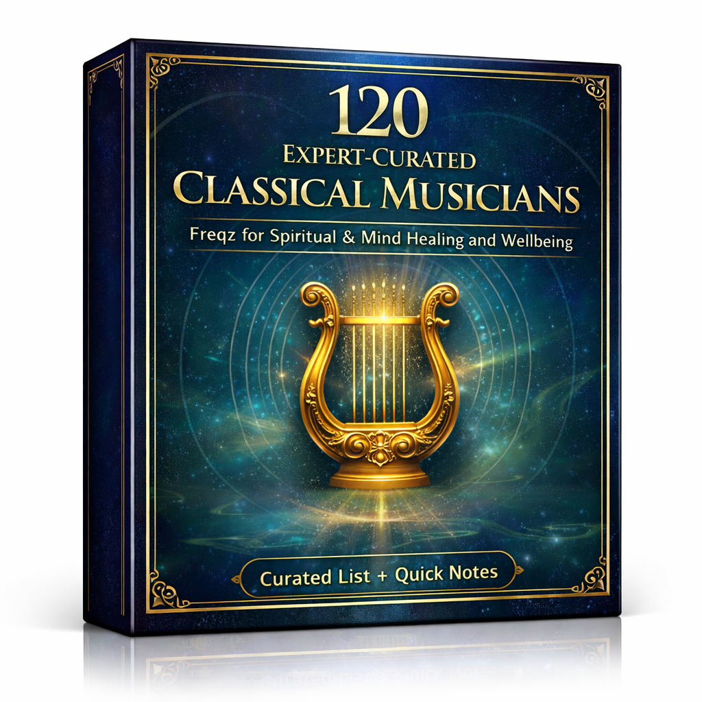 120 Expert curated Classical Musicians, Freqz, for Spiritual & Mind Healing and Wellbeing