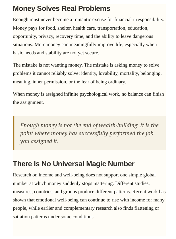 THE BOOK OF ENOUGH(TM) - STOP CHASING MORE AND LEARN TO RECOGNIZE ABUNDANCE