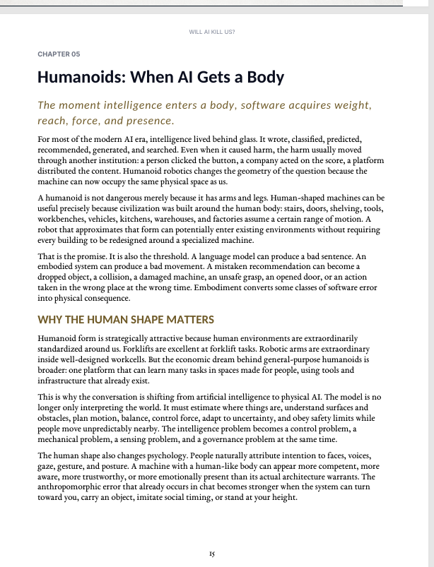 Will AI Kill Us? — Illustrated Guide to AI, Humanoids, Consciousness & Humanity’s Future